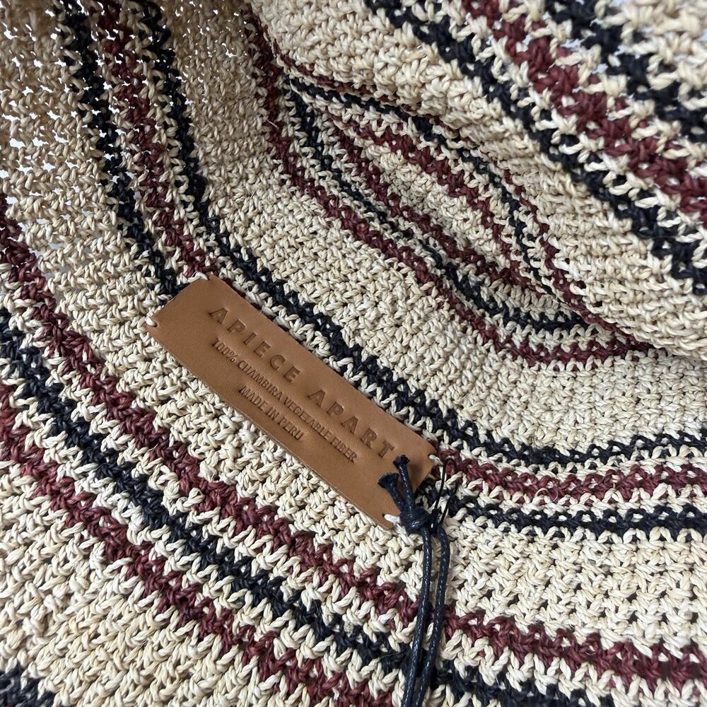 Apiece Apart Chambira Hat Tan Red Stripe - Picture 3 of 5